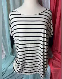White Birch Striped Black and White Top