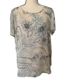 Premise studio | cream colored floral print top