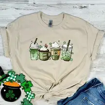 Gildan St. Patrick’s Day Coffee Medium T-Shirt Womens