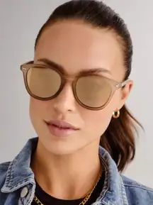 Le Specs Bandwagon Matte Stone Sunglasses Sunnies Unisex Reflective