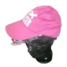 Cancer Pink Port Authority Adjustable Hat White Sparkle Words Cotton OS