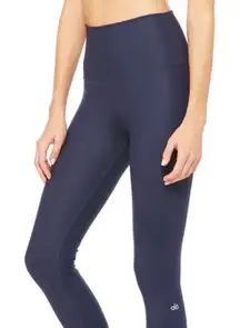 ALO Yoga High Waist Air Brush Navy Blue Leggings Size M