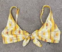 Urban Outfitters Out From Under Yellow Sun Print Bikini Top Size S