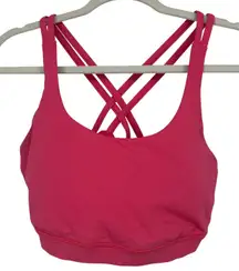 Lululemon Women’s Pink Energy Bra  Medium Support, Size 10, Like New