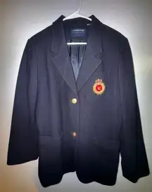 Vintage‎ Liz Claiborne women’s Liz Sport double button Blazer Petite Large Blue