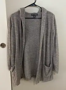 Barefoot Dreams Cozychic Lite Grey Cardigan Sweater 