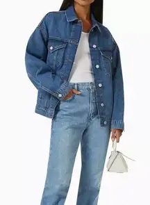 FRAME Denim | L | Women's 100% Cotton Blue Jean Jacket in Canyon Cove