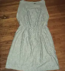 Light mint green lace sleeveless Zara woman dress