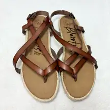 Blowfish Tan Vegan Malibu Women's Fashion Casual Sandal Size 8.5 NEW