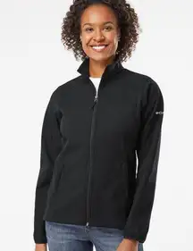 Columbia Kruser Ridge Soft Shell Full Zip Jacket Hooded Black Small Outdoor Warm