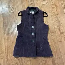 SALE Habitat purple button front puffer vest