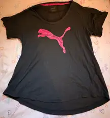 Black And Pink Puma T-Shirt