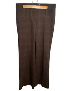 Express Design Studio Editor Dress Pant Trousers Brown Plaid 6
