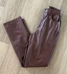 Abercrombie & Fitch Faux Leather Pants curve love size 6L