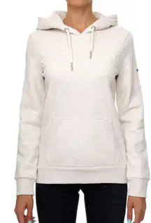 SUPERDRY Women's Vintage Corp‎ Logo Marl Hoodie Size 12