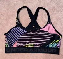Under Armour Multicolored Patterned Crossback Compression Sports Bra