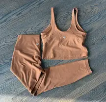 Lululemon Align Set leggings & tank 
Copper Brown size 6 EUC