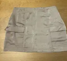 NWT PacSun Gray Cargo Satin Mini Skirt