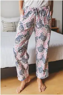 Printfresh Tiger Queen Pajama Pants Organic Cotton White Pink S