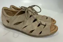 Earth plover gladiator style sandals taupe leather women’s size 8 casual neutral