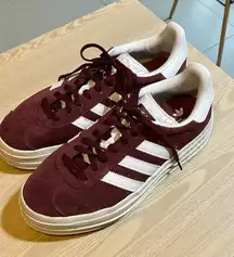 Adidas Originals Gazelle Bold Shadow Red Size 8 White HQ6892