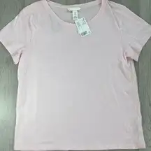 H&M Pink Short Sleeve T-Shirt Medium 100% Cotton New with Tags