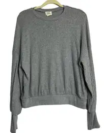 Project Social T‎ PST Womens Gray Waffle Knit Long Sleeve Top Relaxed XL