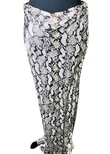 Snakeskin Print Long Skirt, Size 6