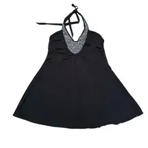 Vintage Y2K Black Halter Top - BCX - Small