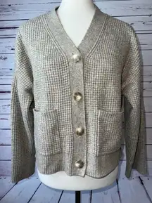 Abercrombie and Fitch Cardigan Sweater Chunky Medium Y2K Oversized Grandpa 90s