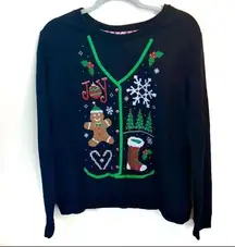 Holiday Time Fun festive Christmas ugly sweater sweatshirt