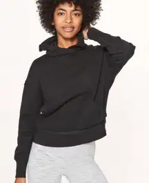 Lululemon Warm Down Hoodie In Black Mesh 12