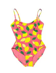 NWT  Sea Star Pink Lemon one piece swimsuit cut out back size Large