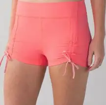 Lululemon Neon Peach Biker Shorts