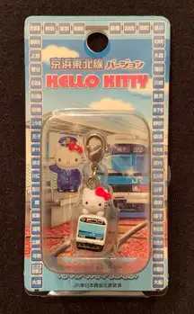 Hello Kitty Gotochi Mini Bag Charm Keihin Tohoku Train NWT