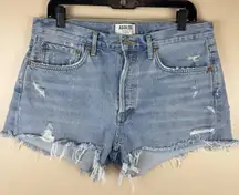 AGOLDE Women Size 29 Parker 100% Cotton Distressed Denim Jean Shorts