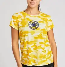 SOULCYCLE Yellow Camo Short Sleeve Graphic Tee