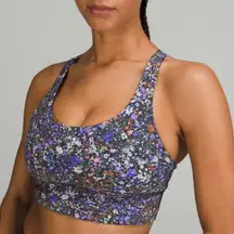 Flower Burst Mini Long Line Energy Sports Bra -