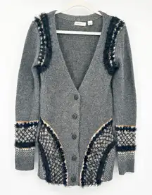 Anthropologie Sleeping On Snow Womens Corby Lodge‎ Knit Wool Blend Cardigan S