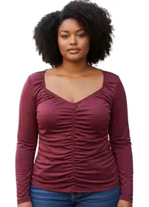 Fashion to Figure Ruched Blouse