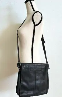 Fossil  Black Leather Vintage y2k Cross Body Shoulder Bag Purse