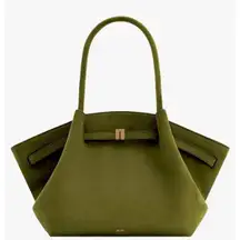 JW Pei Hana Mini Faux Suede Tote Bag Dark Olive With Dustbag NWT
