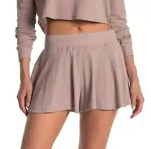 Natural Tan Flutter Thermal Shorts Lounge Flounce Size Medium