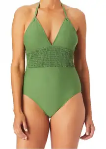 Sandflower Olive Green Womens Medium One Piece Swimsuit