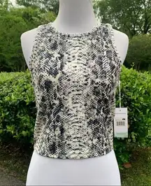 NWT Balance Collection Snake Print Cropped Yoga Athletic Racerback Tank M