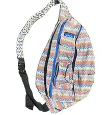 KAVU Original Rope Sling Hiking Back Pack w Adjustable Rope Shoulder Str…