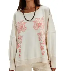 Free People We The Free Graphic Camden Pullover Sweatshirt NWOT Size XS