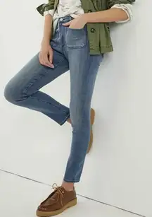 Reformation High Waisted Skinny Crop Patch Pockets Jeans