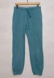 Champion Women's Teal Blue High Waisted Fleece Lined Jogger Sweatpants small