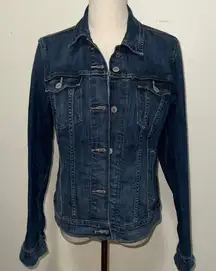 Levi's Blue Jean Jacket with Classic Design and Regular Fit woman size large
